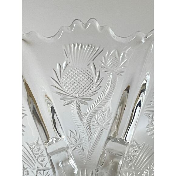 Vintage EAPG Thistle Higbee Master Berry Glass  Bowl - Picture 5 of 8
